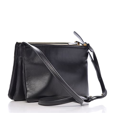 celine lambskin small trio crossbody bag black|CELINE Trio Crossbody Small Bags & Handbags for Women.